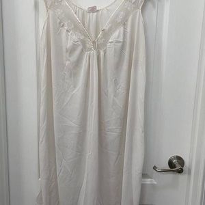 Mini white slip dress white mini nightgown